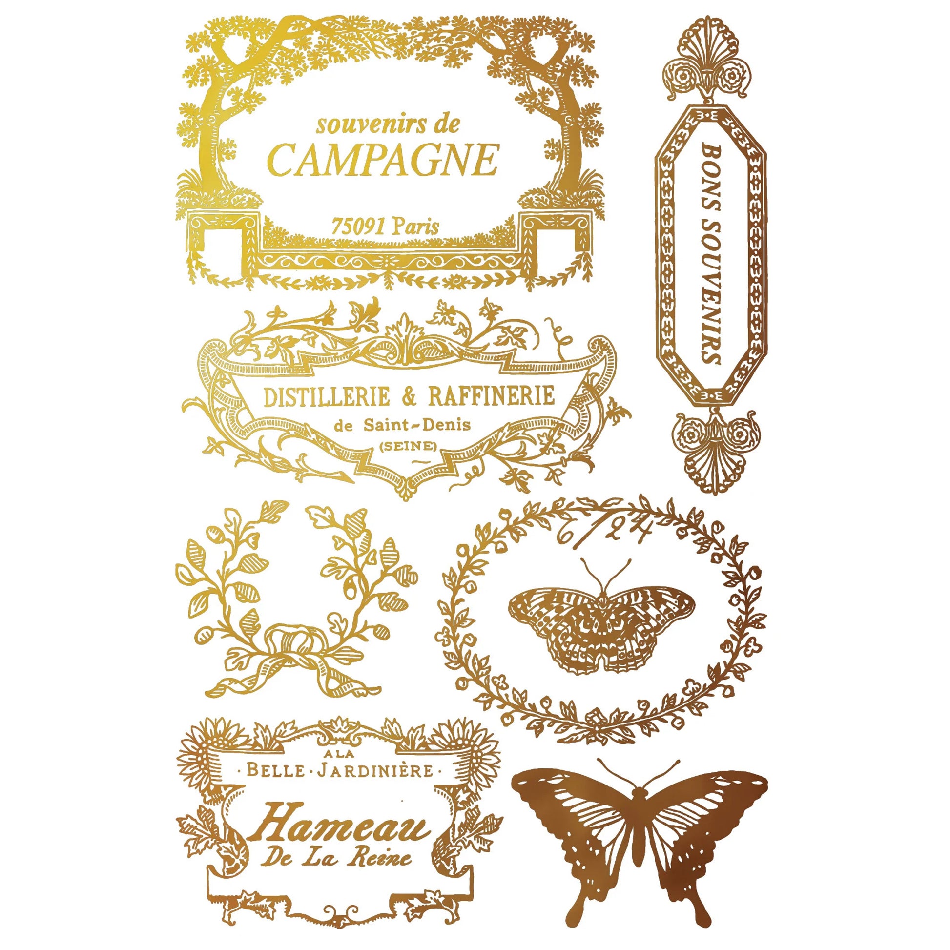 IOD Papillon Foil Decor Transfer - Iron Orchid Designs