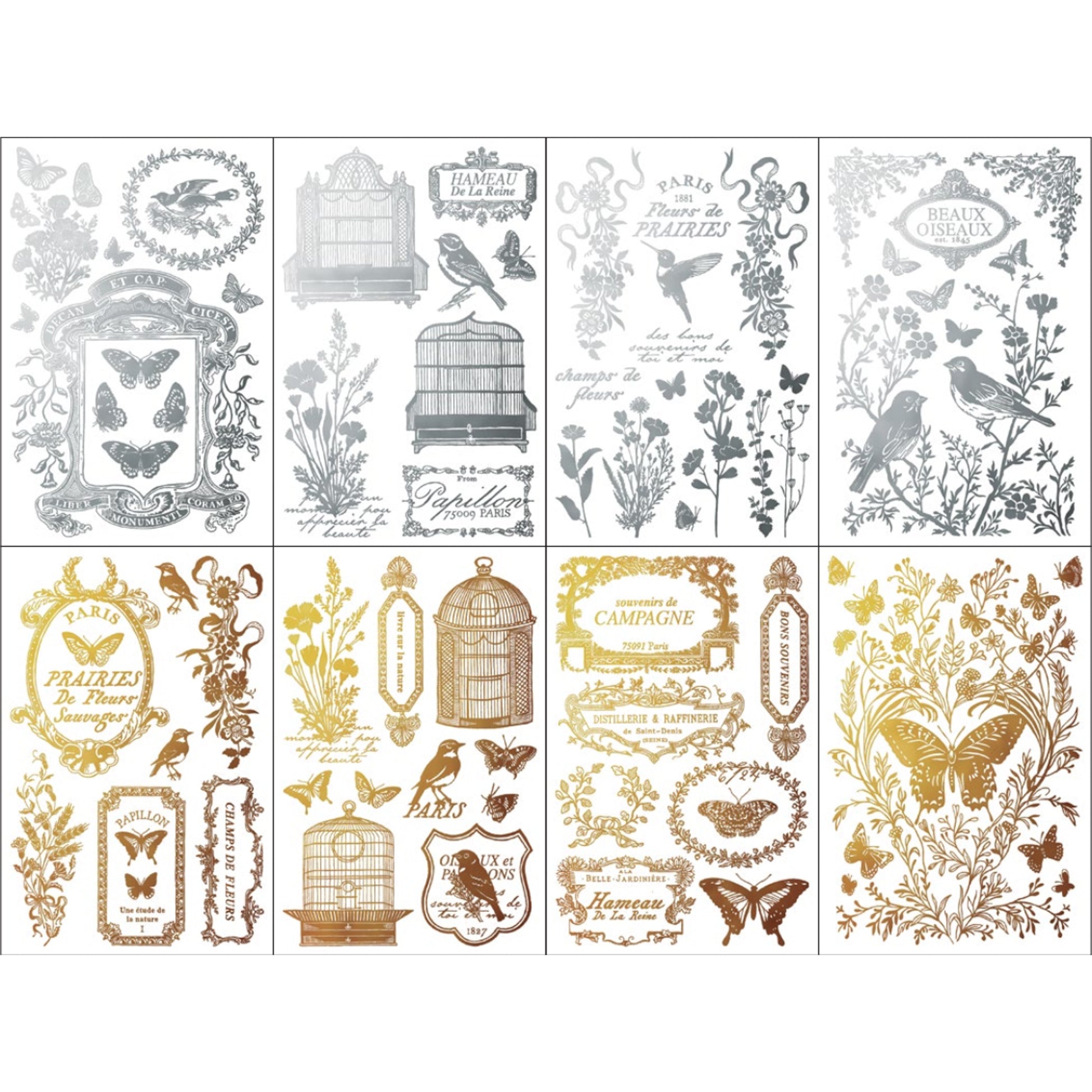 IOD Papillon Gilded Decor Transfer - Iron Orchid Designs