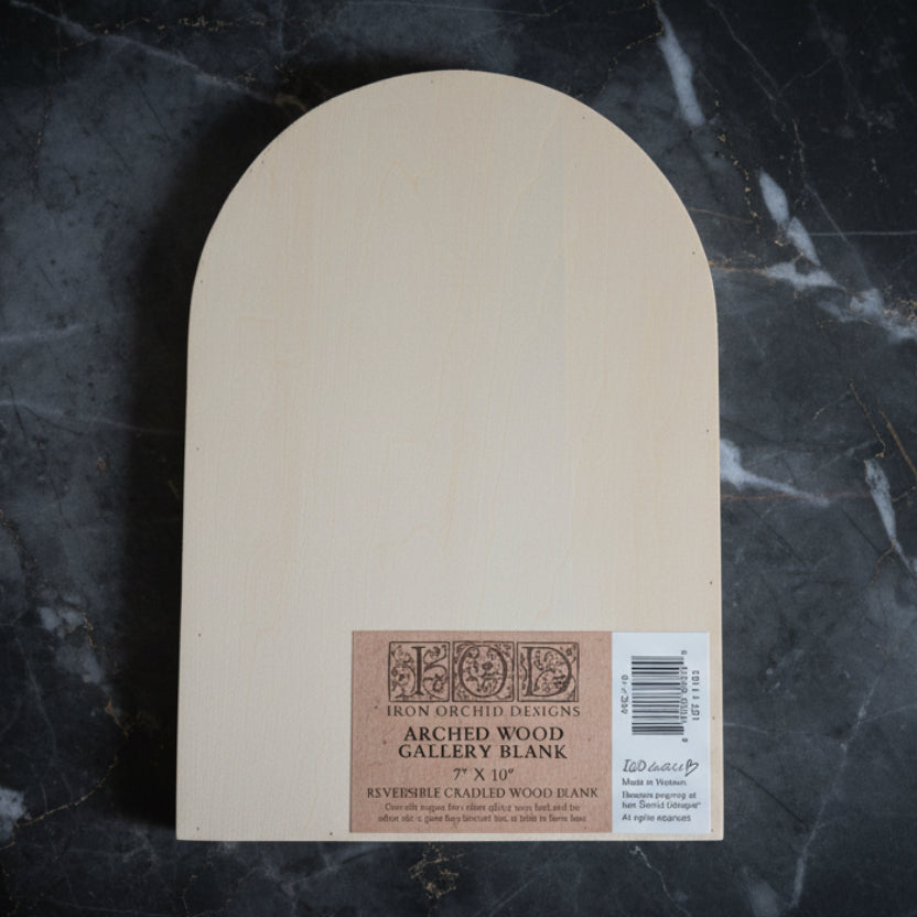 IOD Small Arched Wood Blank - Iron Orchid Designs | Double-Sided