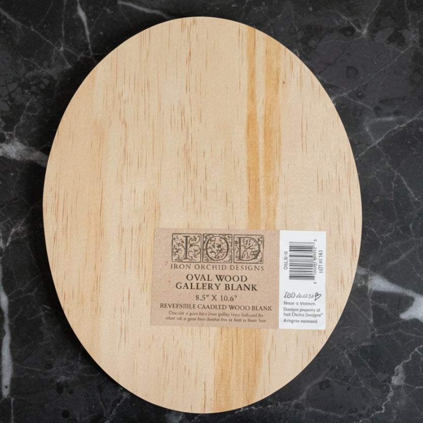 IOD Small Oval Wood Blank - Iron Orchid Designs | Double Sided