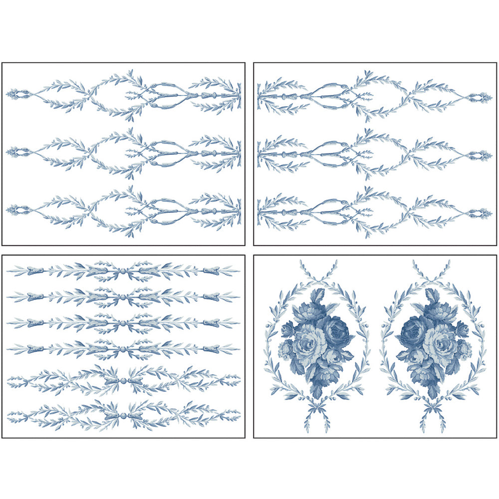 IOD Trompe L'oeil Blue Paint Inlay - Iron Orchid Designs