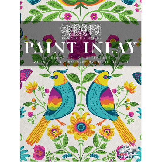 IOD Vida Flora Paint Inlay - Iron Orchid Designs