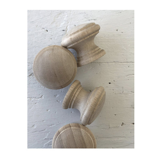 IOD WOODEN KNOBS 1.25" 4 PACK by Iron Orchid Designs