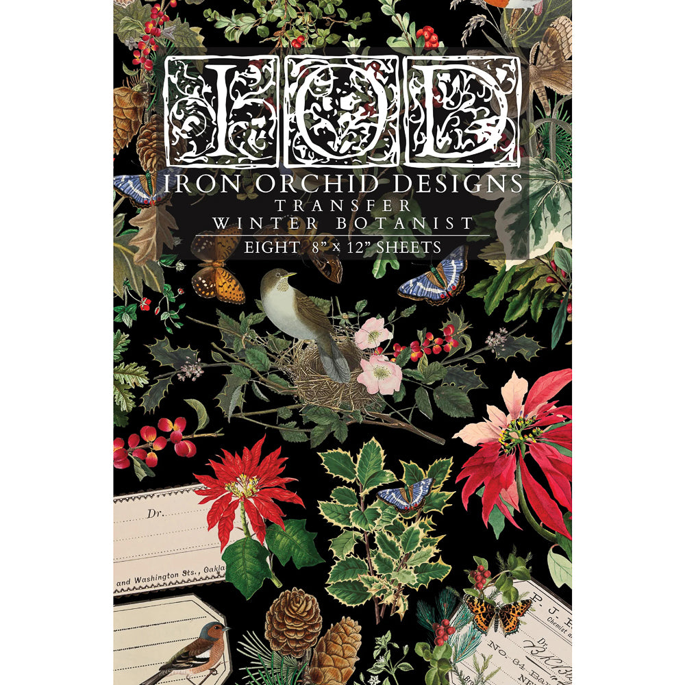 IOD Winter Botanist Decor Transfer - Iron Orchid Designs | Limited Edition