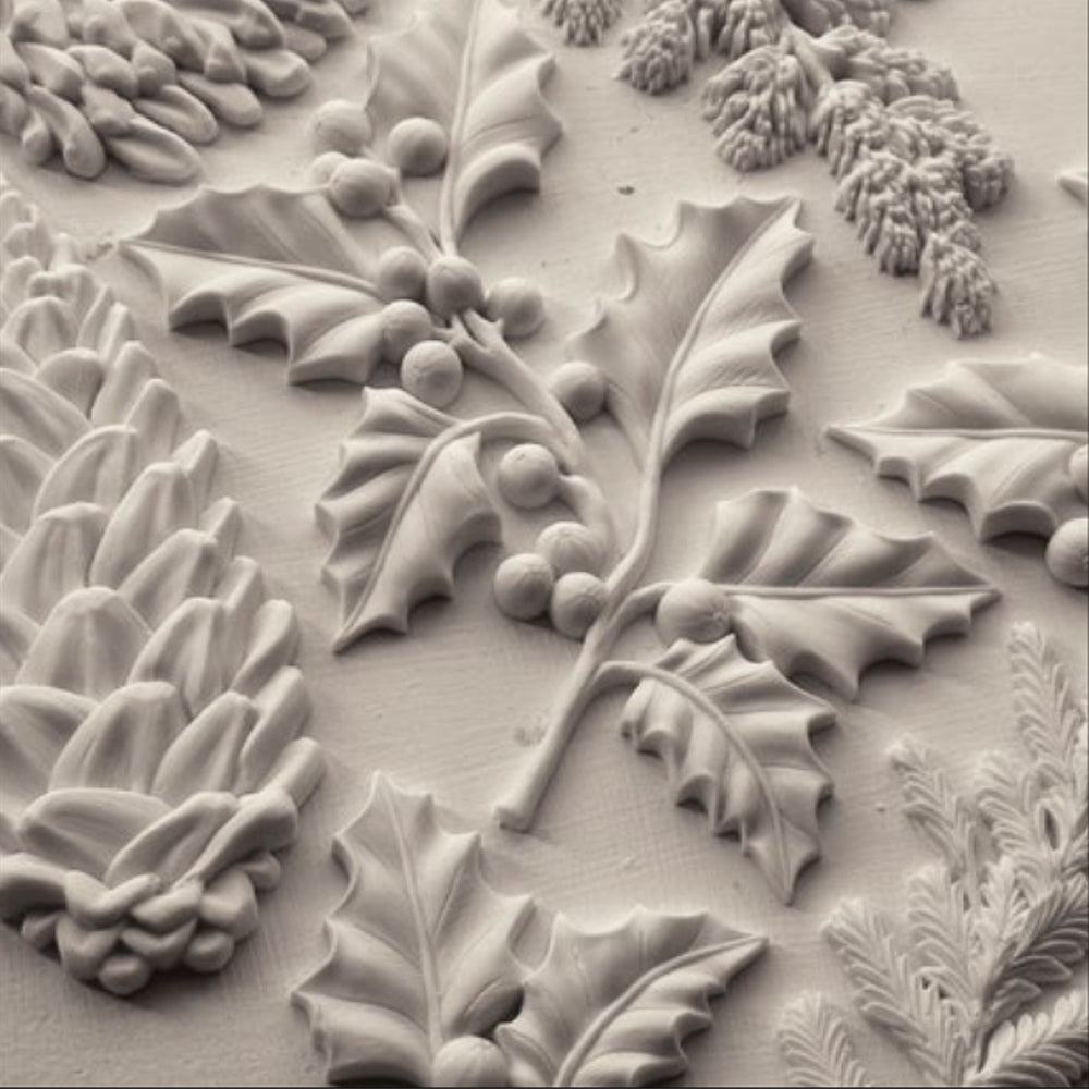 IOD Winter Forage Decor Mould - Iron Orchid Designs | Limited Edition