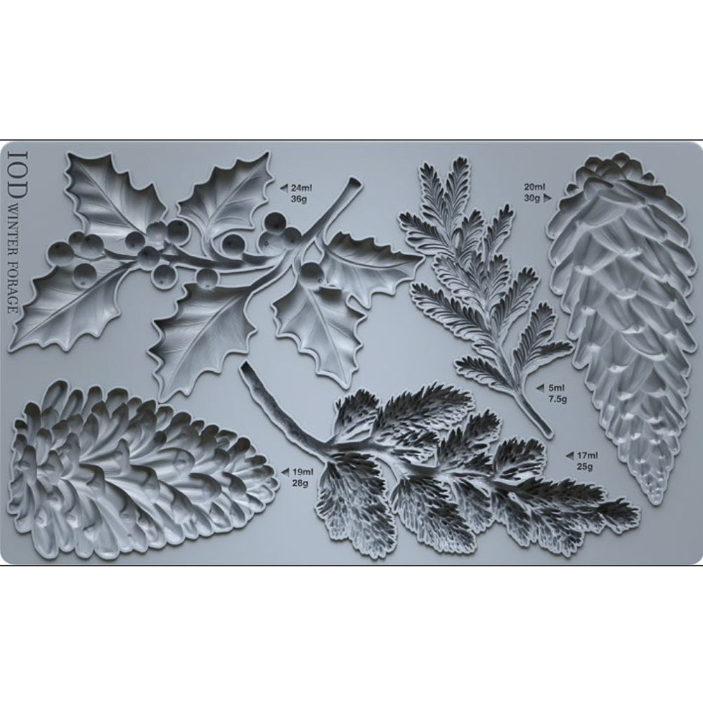 IOD Winter Forage Decor Mould - Iron Orchid Designs | Limited Edition