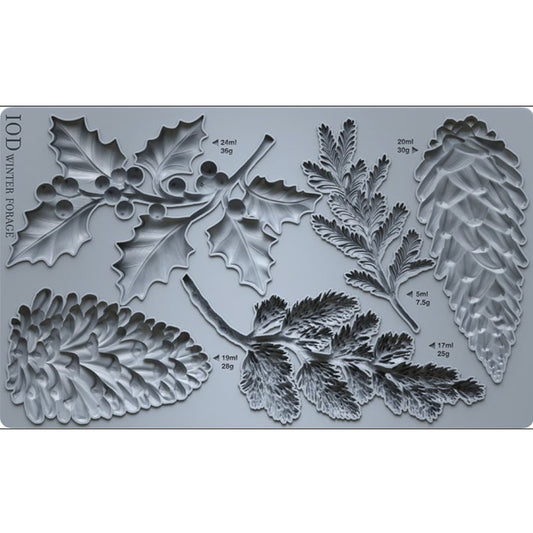 IOD Winter Forage Decor Mould - Iron Orchid Designs | Limited Edition