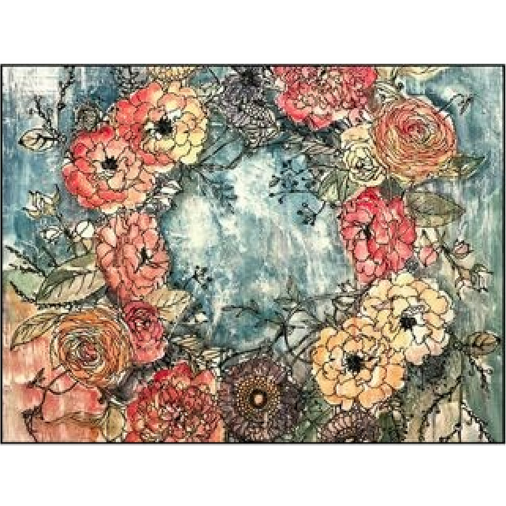 IOD Wintersong Wreath Decor Transfer - Iron Orchid Designs