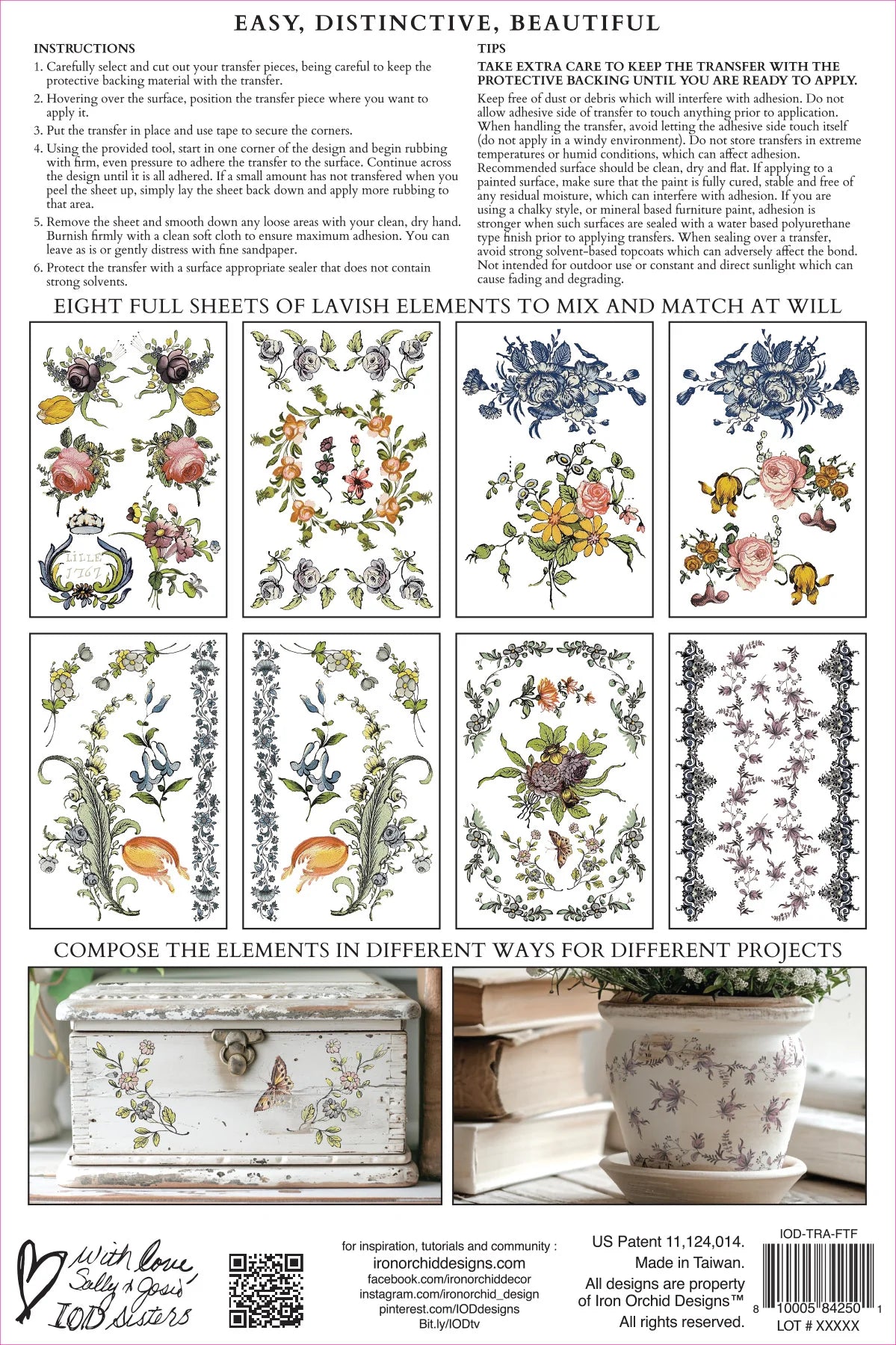 Iron Orchid Designs (IOD) Decor Transfer - FAIRYTALE FLORALS