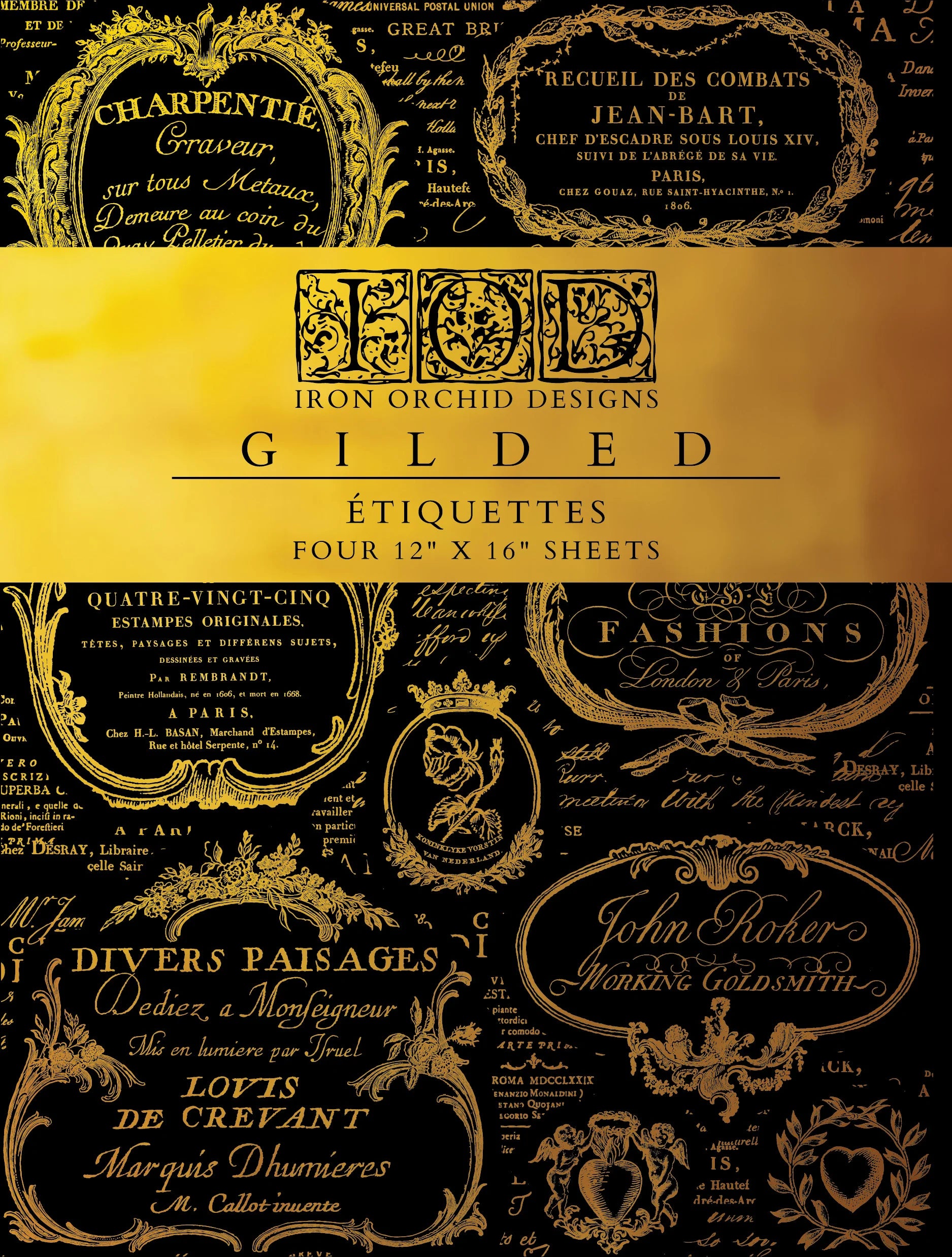 Iron Orchid Designs - IOD Gilded Transfer - Etiquettes