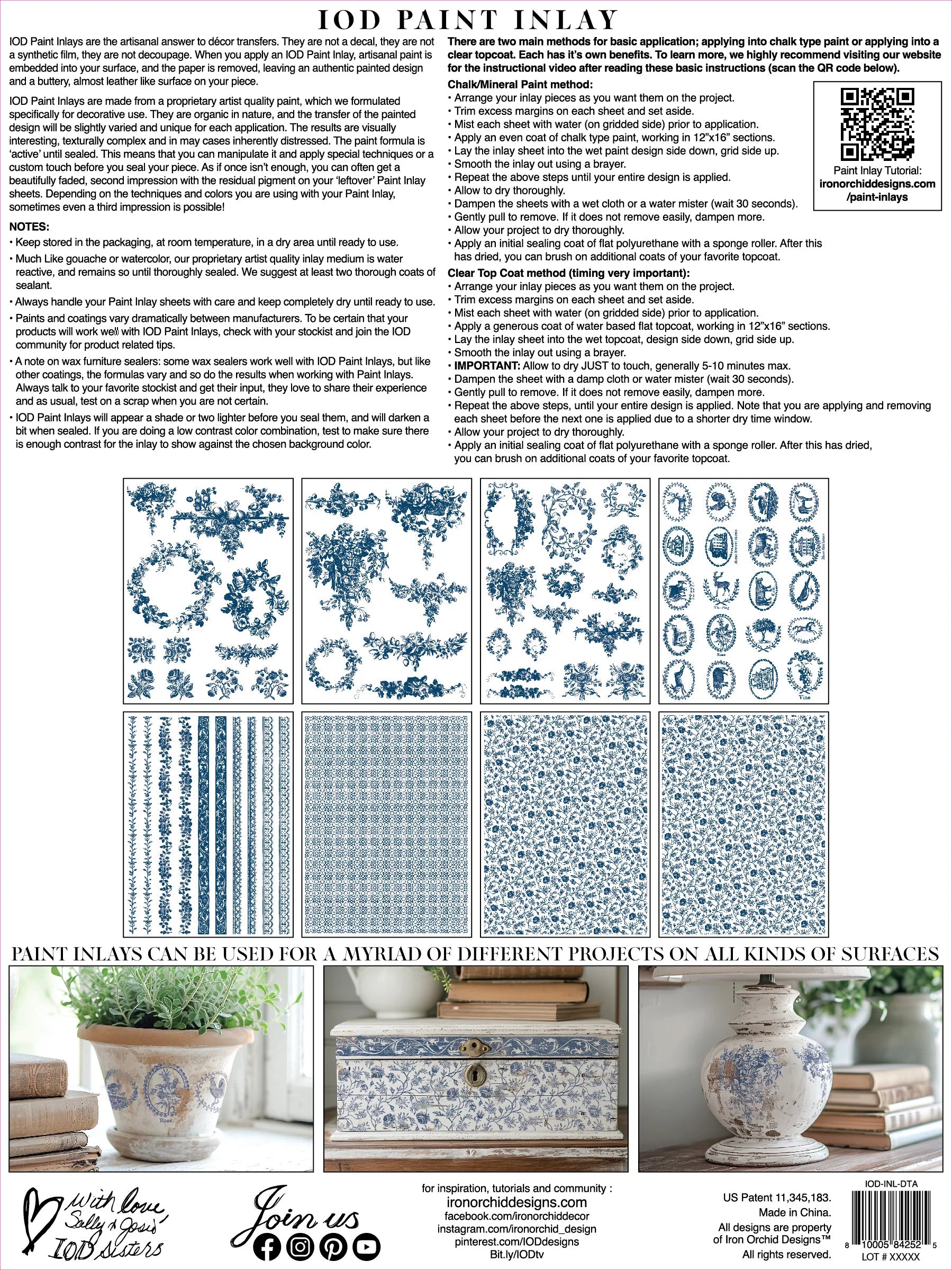 Iron Orchid Designs (IOD) Paint Inlay - DELFT TRADITIONS AZURE