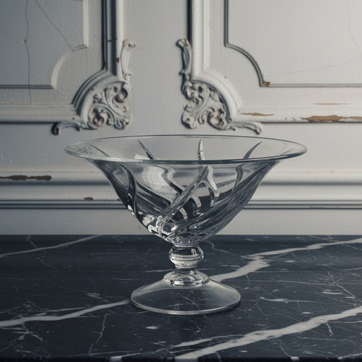 Vintage JG Durand Princess House Clerval Crystal Pedestal Fruit Bowl