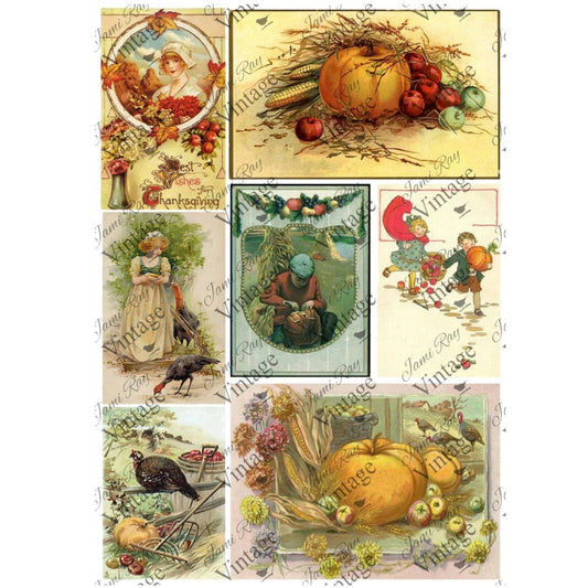 JRV A4 Rice Paper - Fall Cards