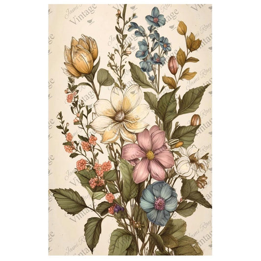 JRV Medium Rice Paper - Wildflowers