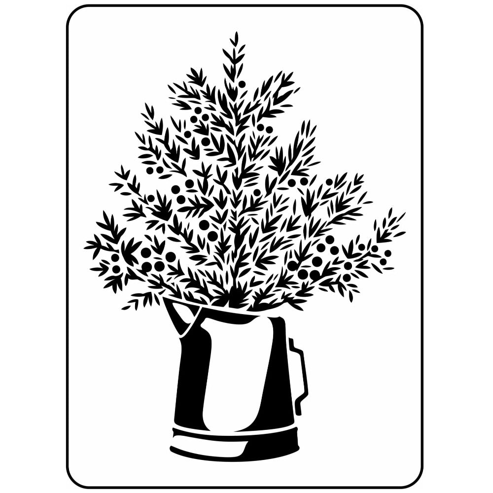 JRV Stencil - Christmas Tree Pitcher