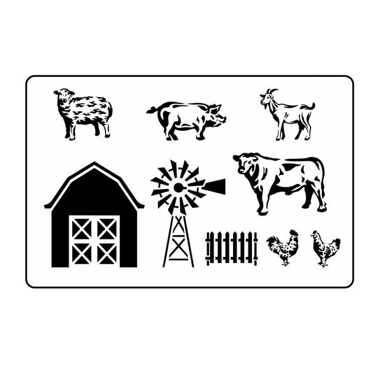 JRV Stencil - Farm Life