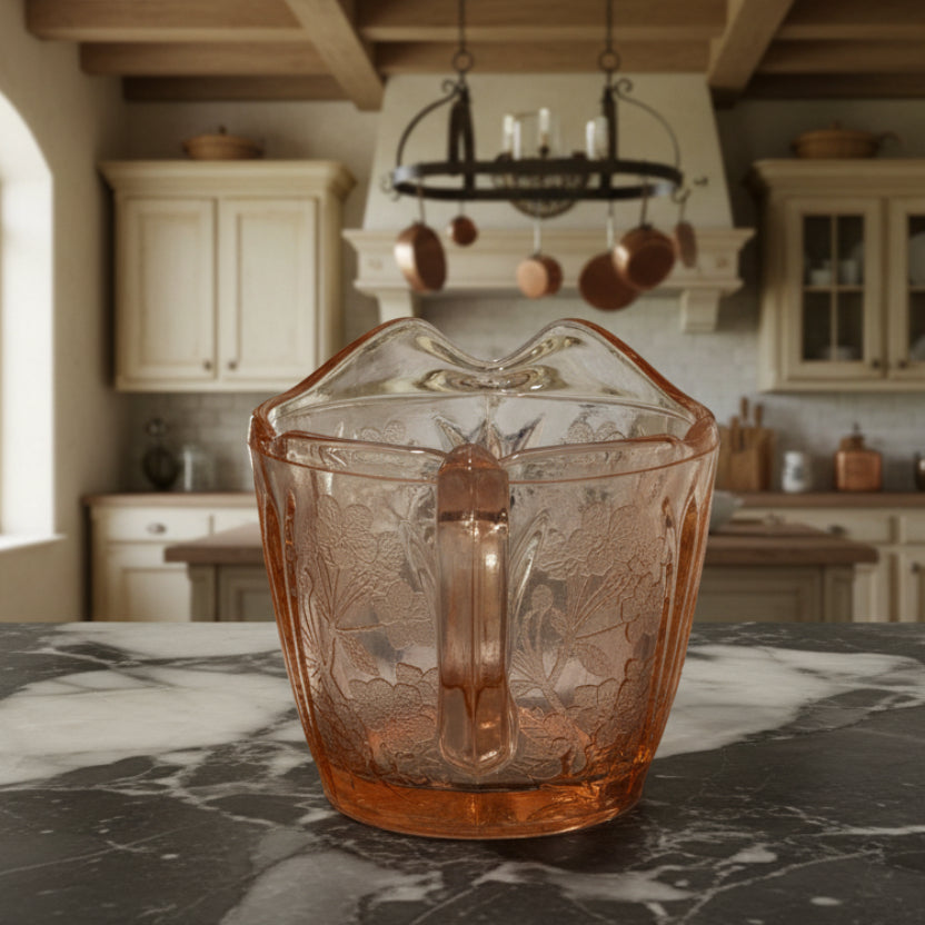 1930s Jeannette Cherry Blossom Pink Depression Glass Creamer | USA
