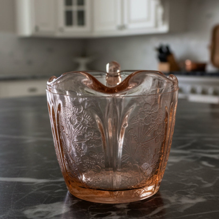 1930s Jeannette Cherry Blossom Pink Depression Glass Creamer | USA