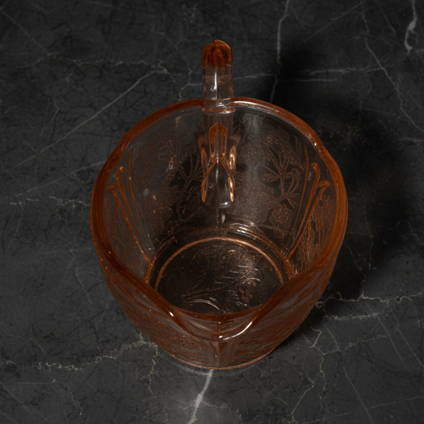 1930s Jeannette Cherry Blossom Pink Depression Glass Creamer | USA