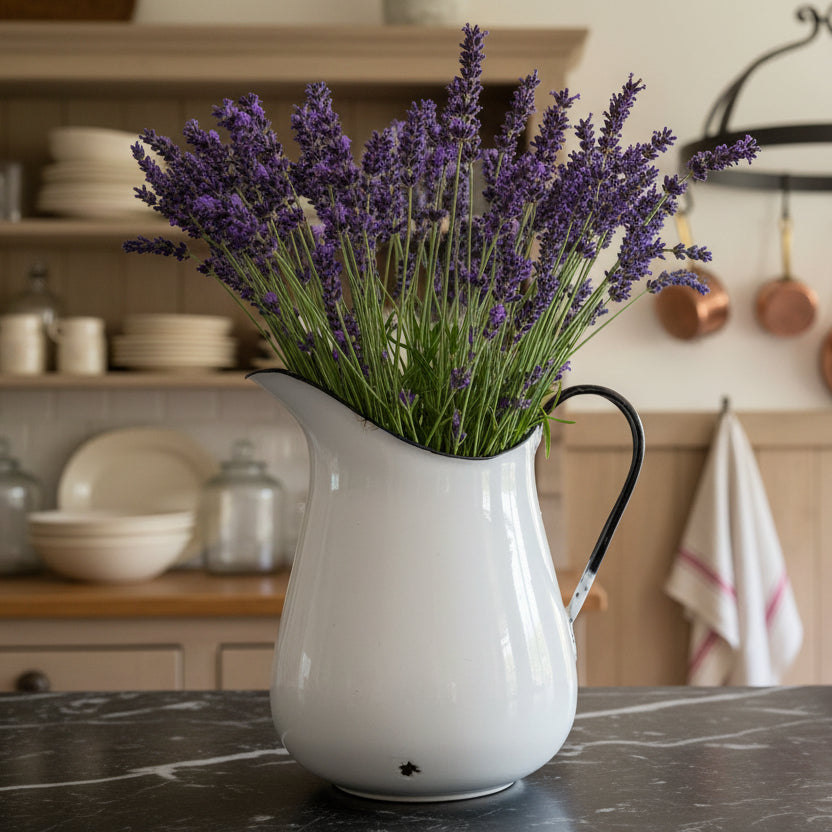 Vintage KER Sweden Enamelware Pitcher