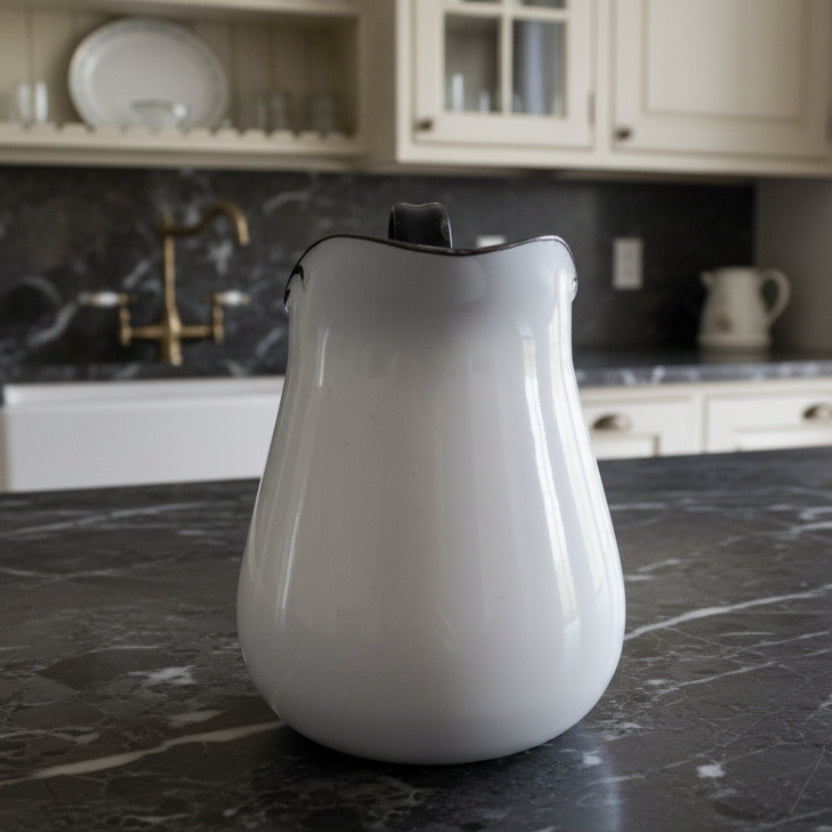 Vintage KER Sweden Enamelware Pitcher