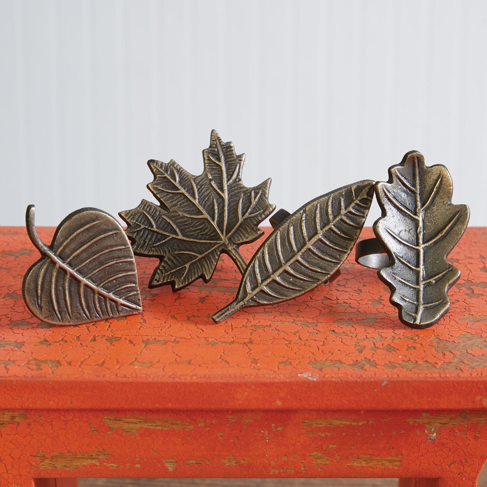 Leaf Napkin Rings - Set of 4