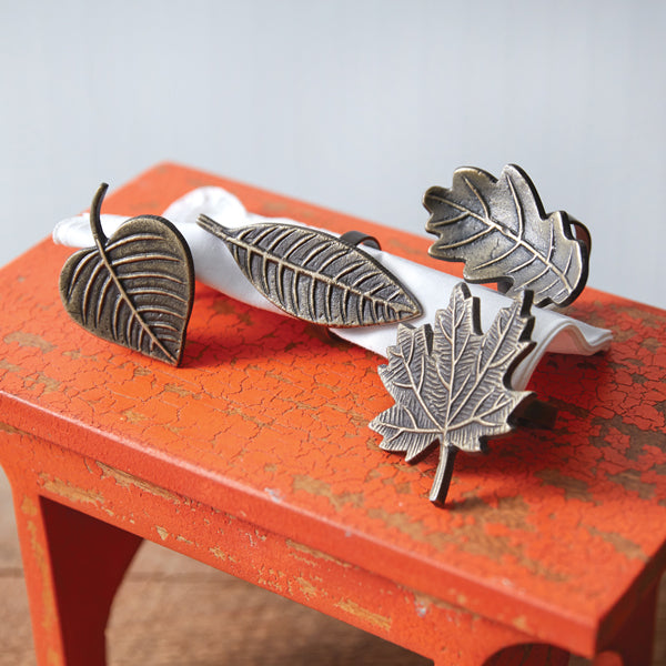 Leaf Napkin Rings - Set of 4