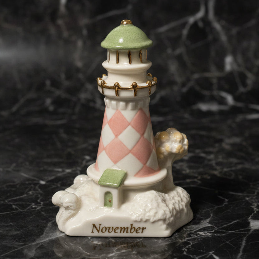2002 Lenox Lighthouse Calendar Sculpture November | Vintage Figurine