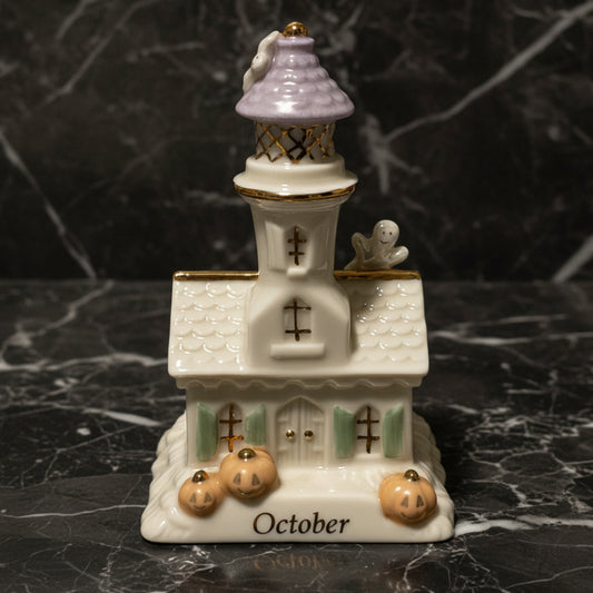2002 Lenox Lighthouse Calendar Sculpture October | Vintage Figurine
