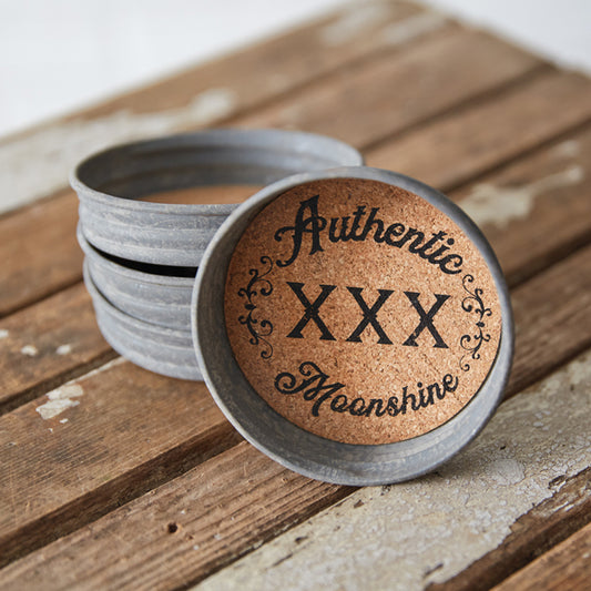 Mason Jar Lid Coaster - Authentic Moonshine