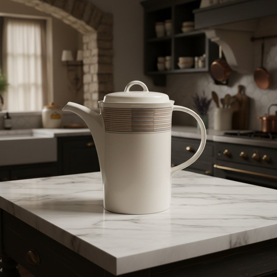 Vintage Mikasa Intaglio Cac06 Tracings Coffee Pot