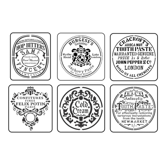 Mini Jar Label Pack Stencils by Jami Ray Vintage