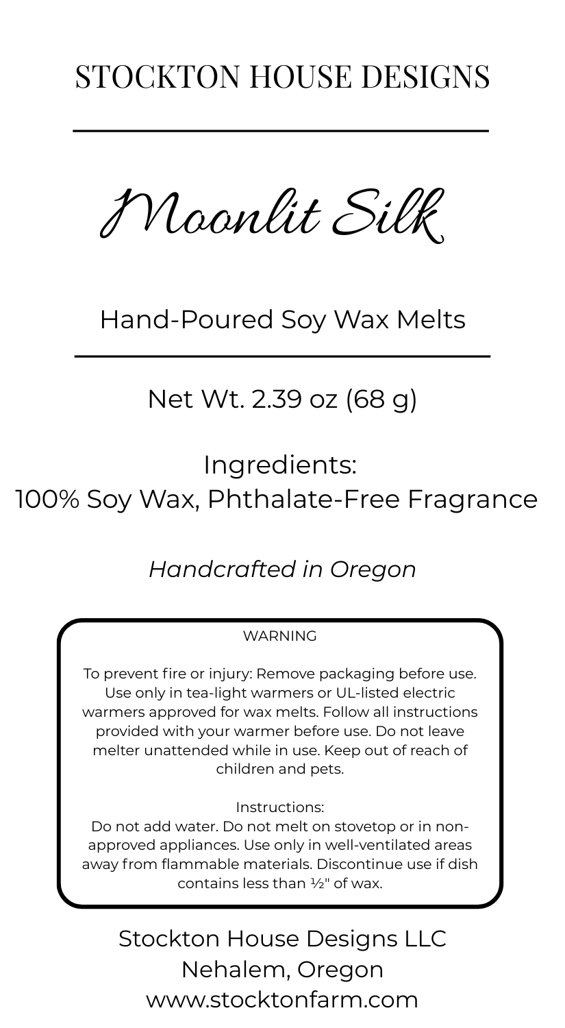 Moonlit Silk Soy Wax Melts