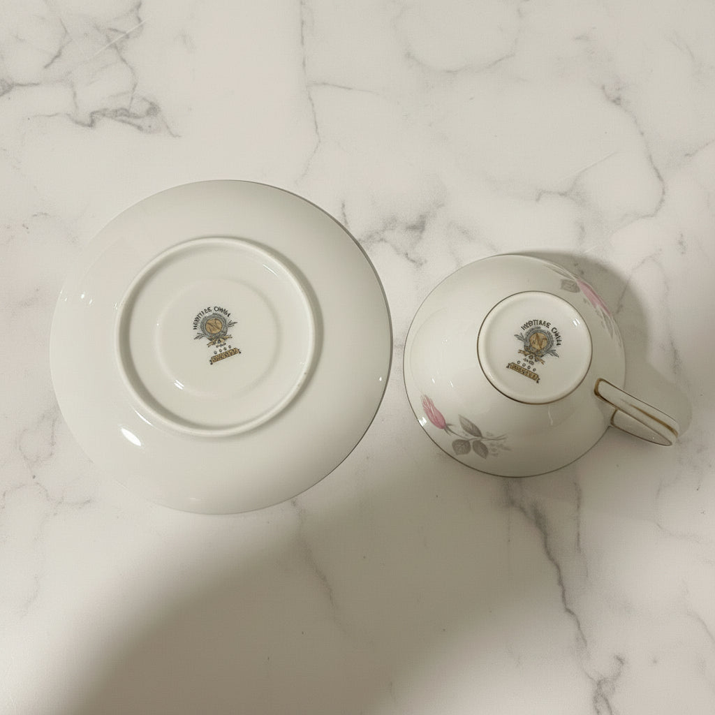 Vintage Noritake China Roseville Cup & Saucer Set