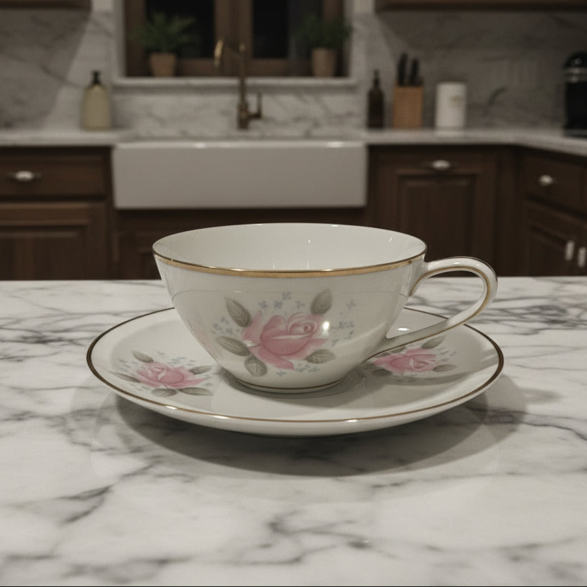 Vintage Noritake China Roseville Cup & Saucer Set