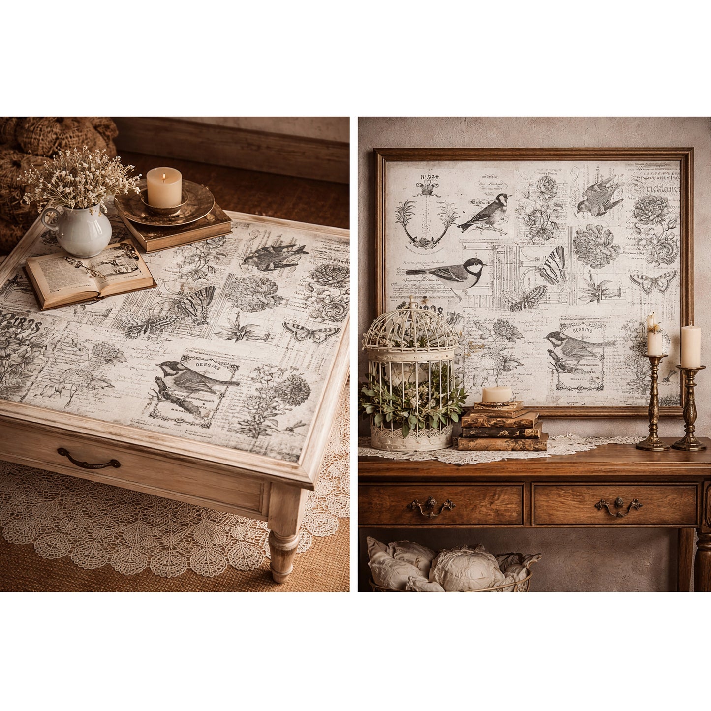 Paintable Botanical Decoupage Paper - Roycycled Treasures