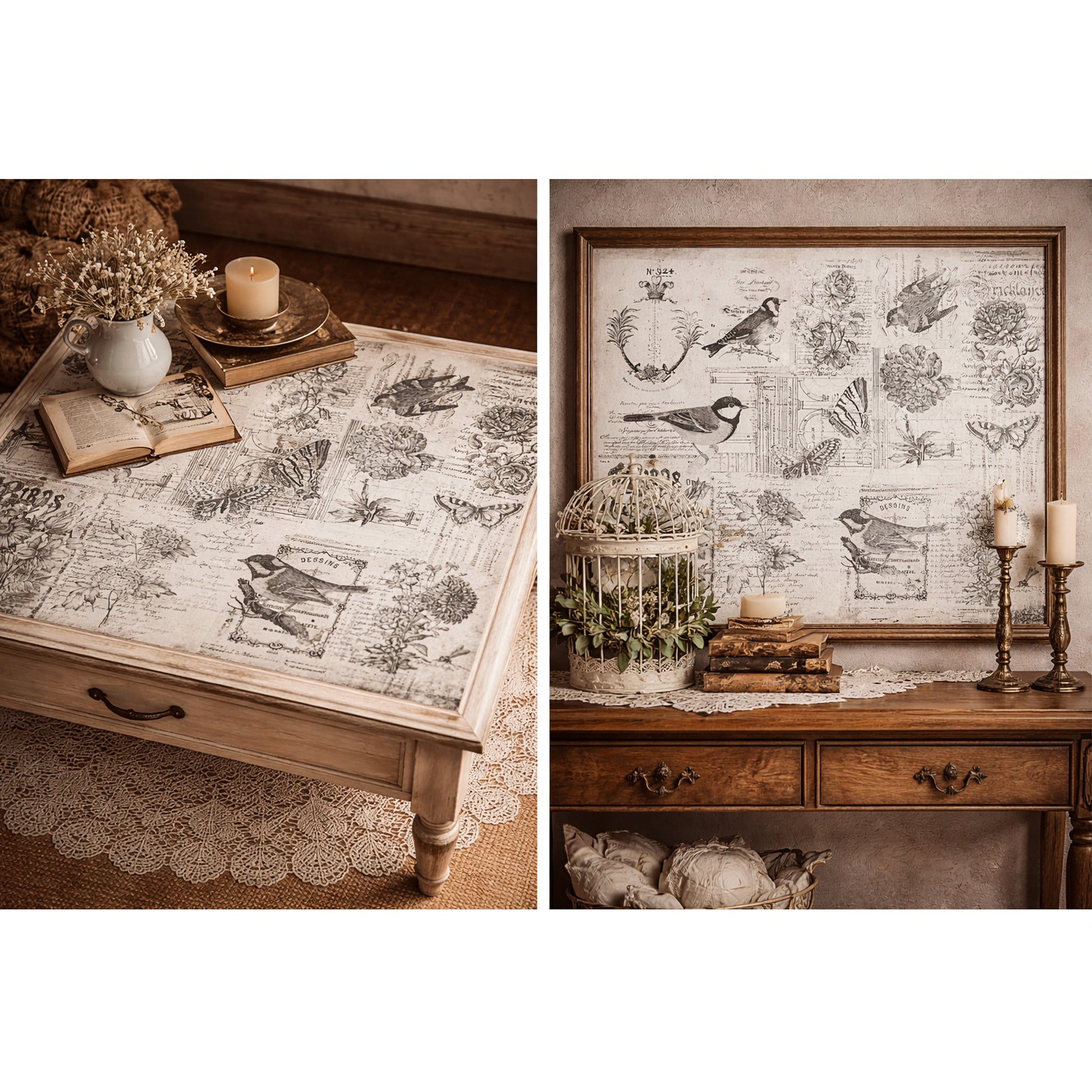 Paintable Botanical Decoupage Paper - Roycycled Treasures