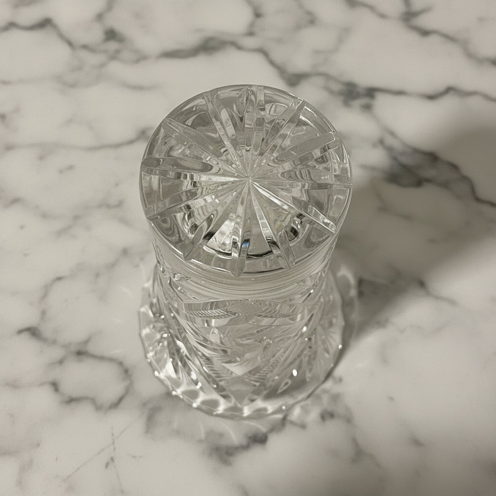 Pinwheel Cut Crystal Vase