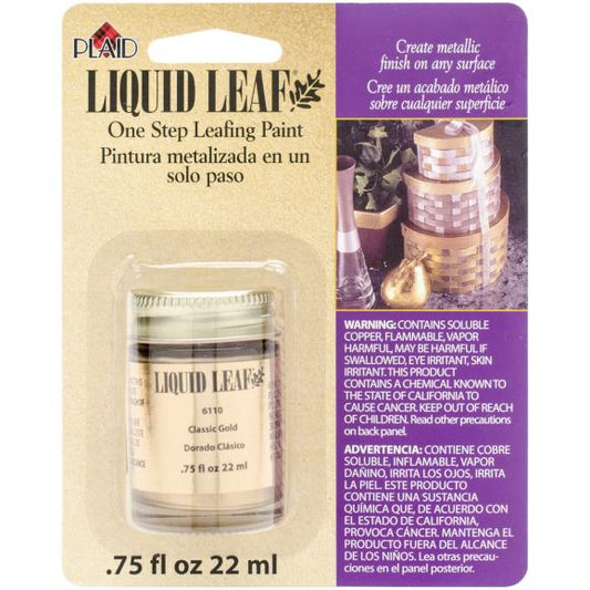 Plaid Liquid Leaf One-Step Leafing Paint - Classic Gold
