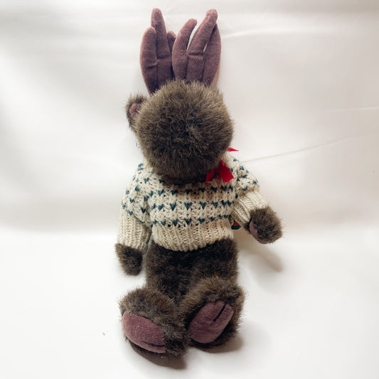 Plush Moose In Sweater - Boyds | c1985 - 1994