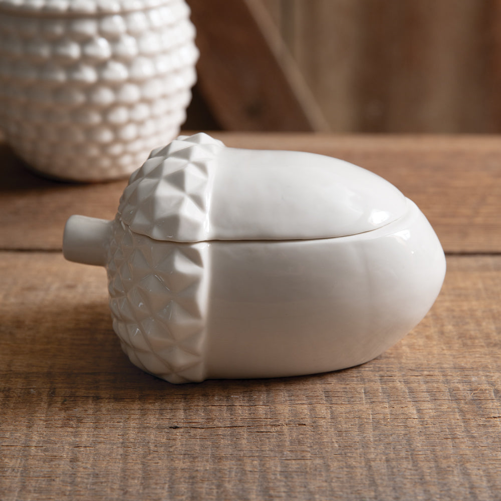 Porcelain Acorn Jar