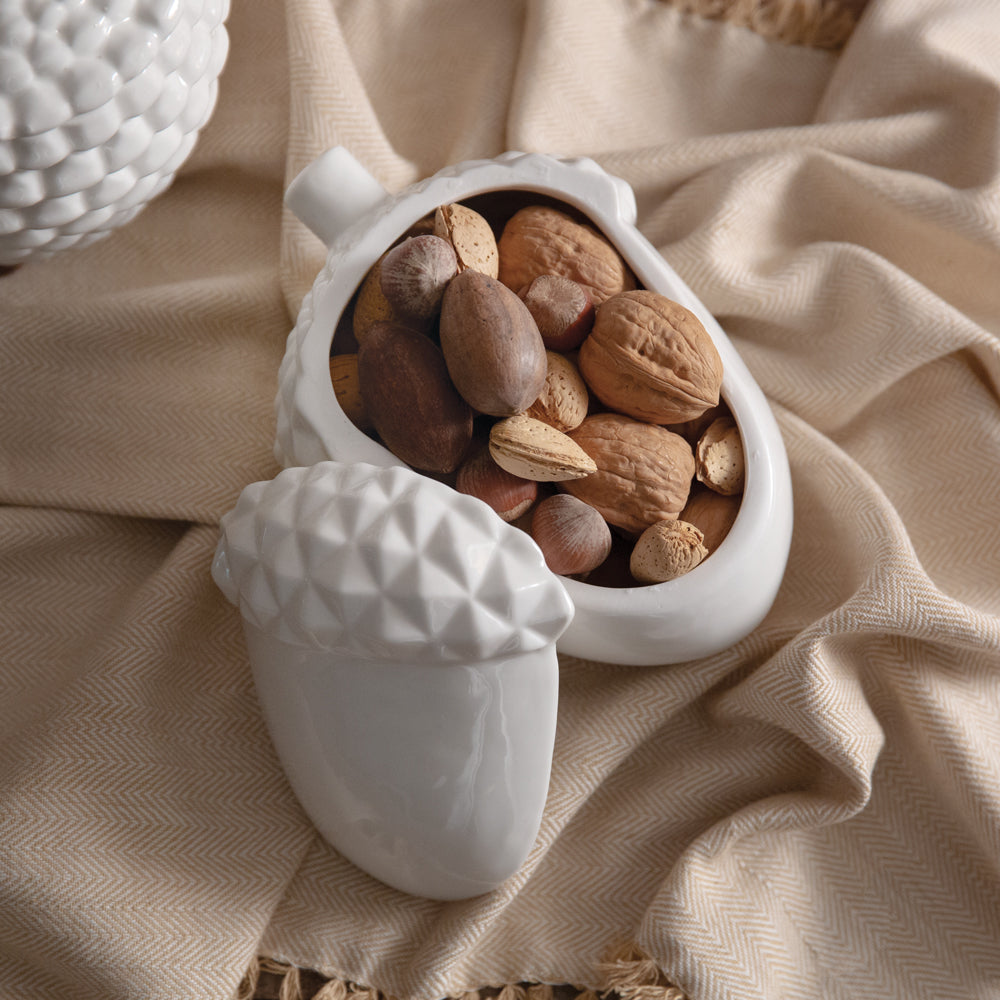 Porcelain Acorn Jar