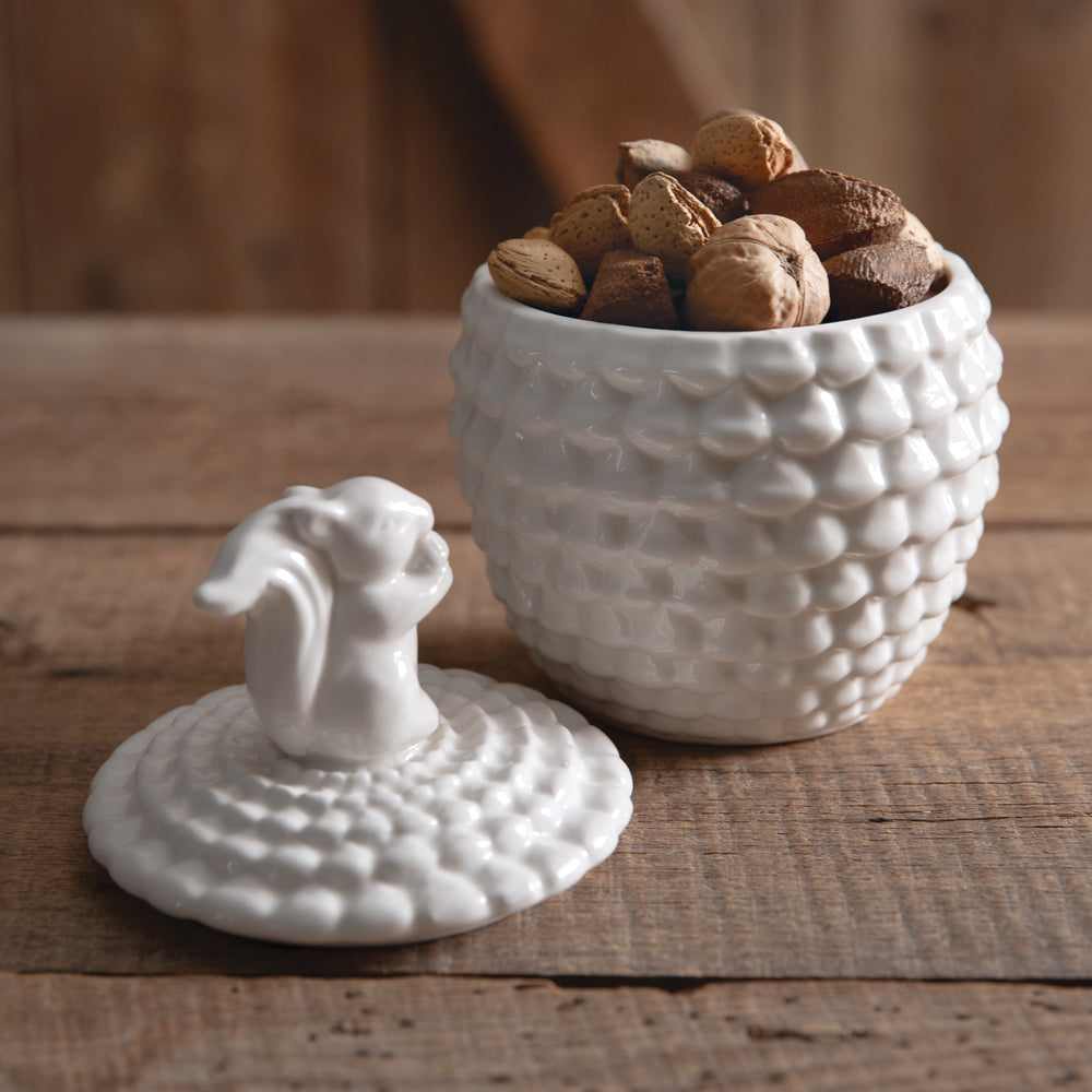 Porcelain Squirrel Canister