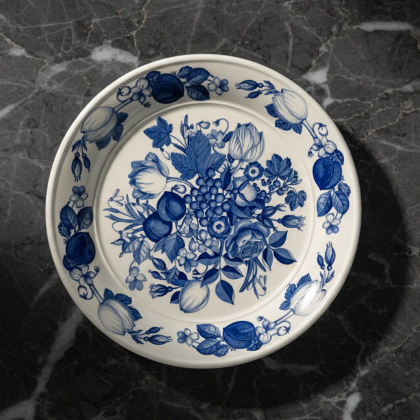 Vintage Portmeirion Harvest Blue Salad Plates Set of 2 | England 1995