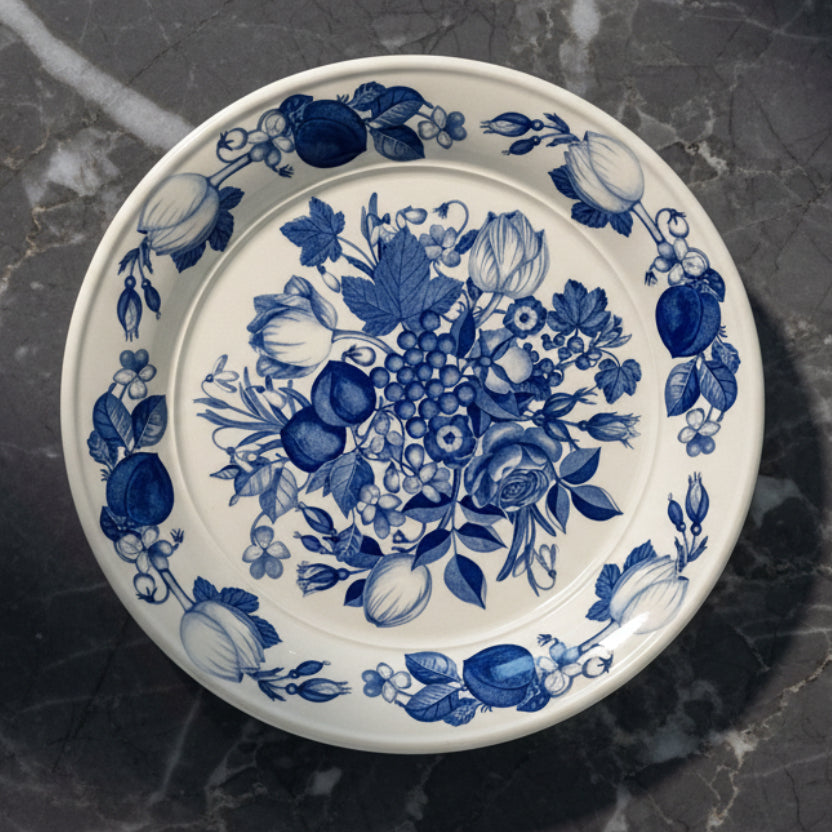 Vintage Portmeirion Harvest Blue Dinner Plates Set of 4 | England 1995