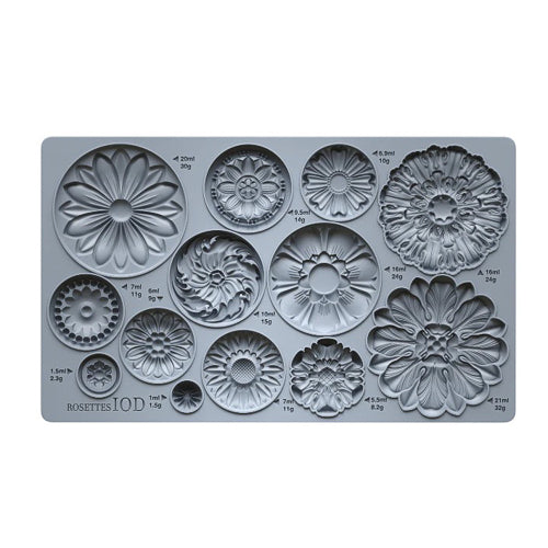 IOD ROSETTES Decor Mould by Iron Orchid Designs