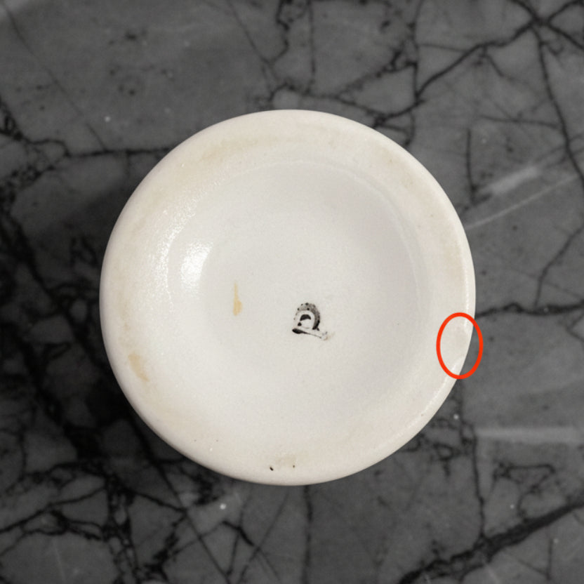 1950s–60s Restaurantware Personal Creamer | White & Green Diner Decor