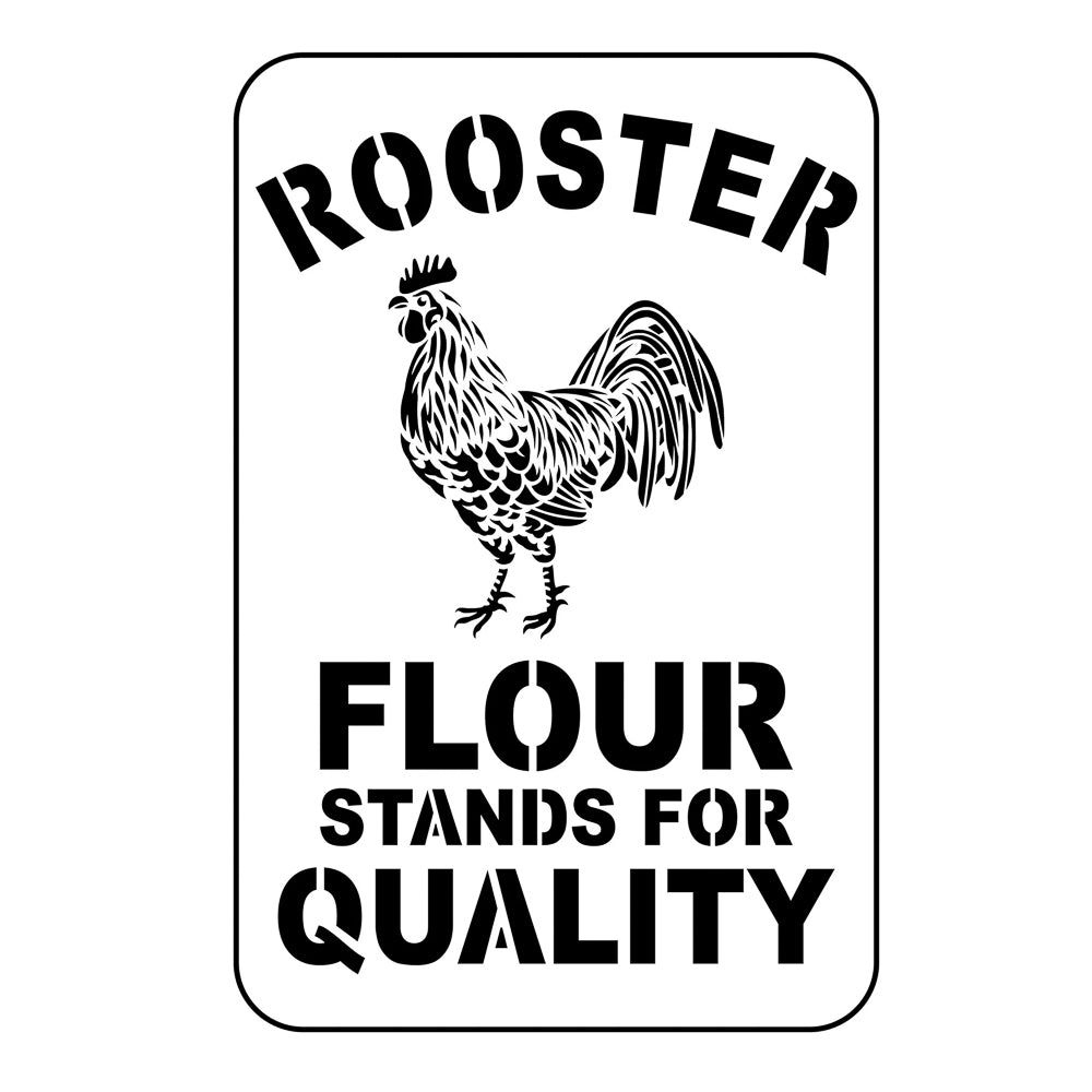 Rooster Flour Stencil by Jami Ray Vintage