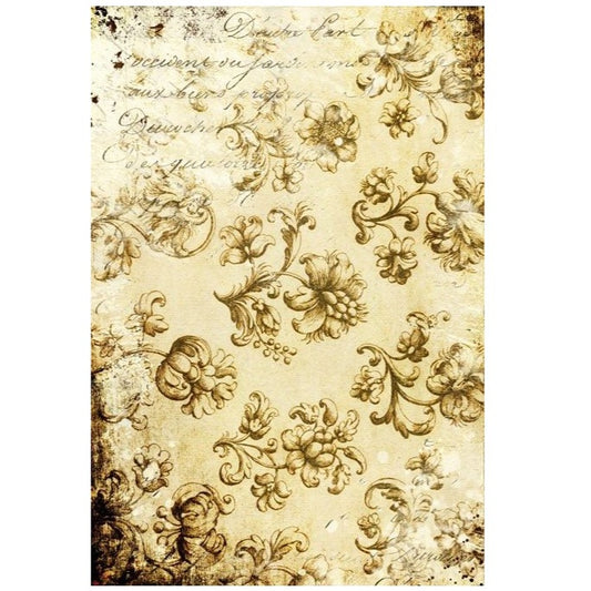 Roycycled Decoupage Paper - Distressed Grungy Floral