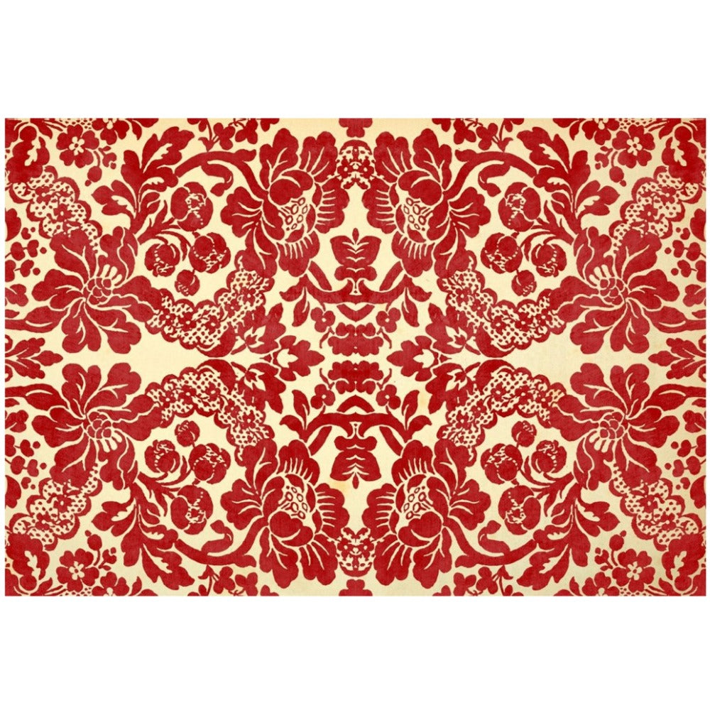Roycycled Decoupage Paper - Red Demask